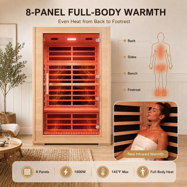 2-Person Far Infrared Home Sauna – Canadian Hemlock