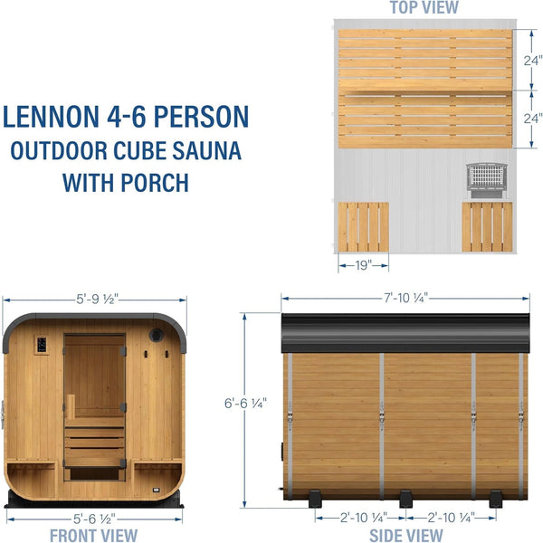 Backyard Discovery Lennon 4–6 Person Outdoor Cedar Sauna