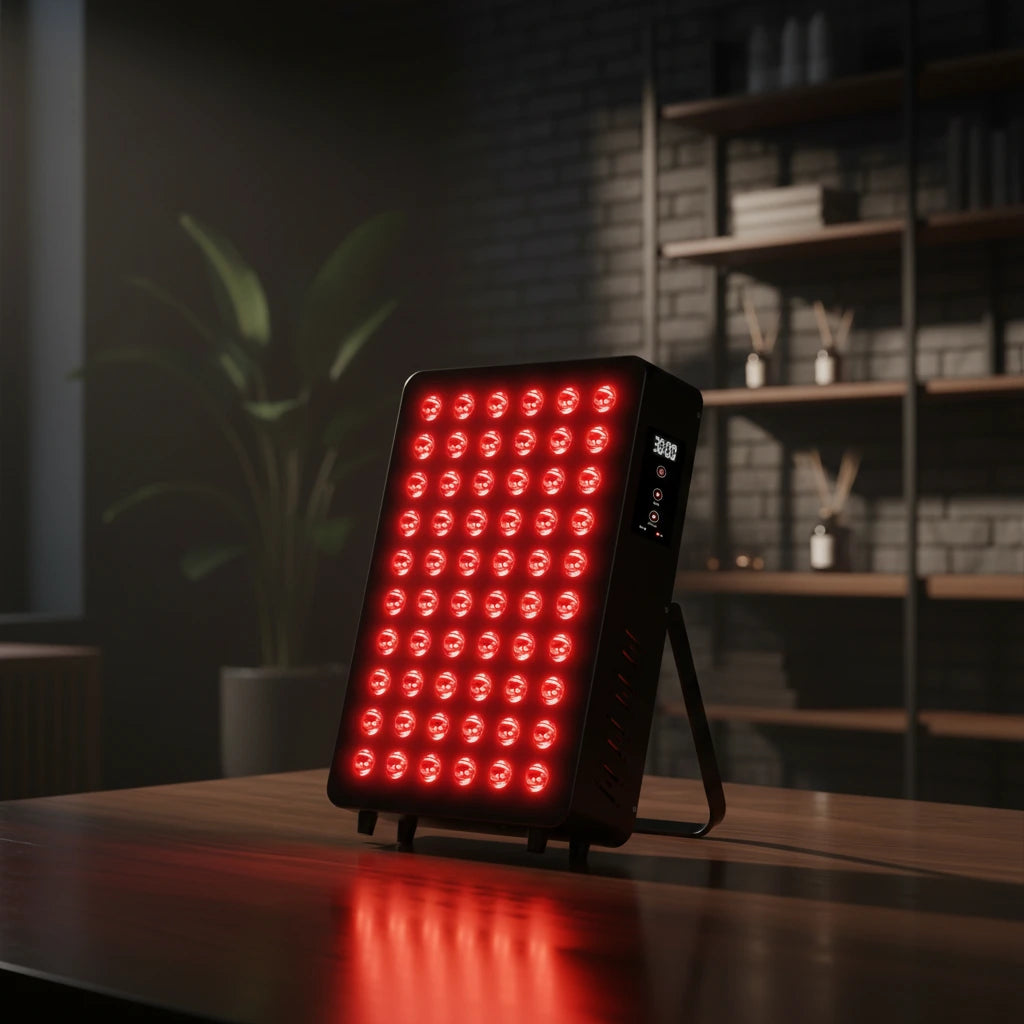 Red Light Therapy Panel, 660Nm Red & 850Nm near Infrared Light Therapy Device for Body Face with 60 Dual Chip Leds, Timer, Adjustable Stand & Hidden Handle,Upgraded High Power Red Light Therapy Device — product view 9